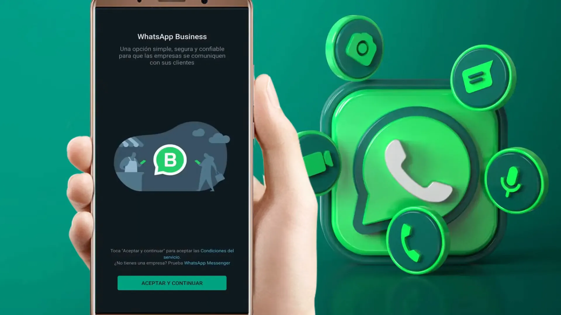 Aceptando términos y condiciones de WhatsApp Business