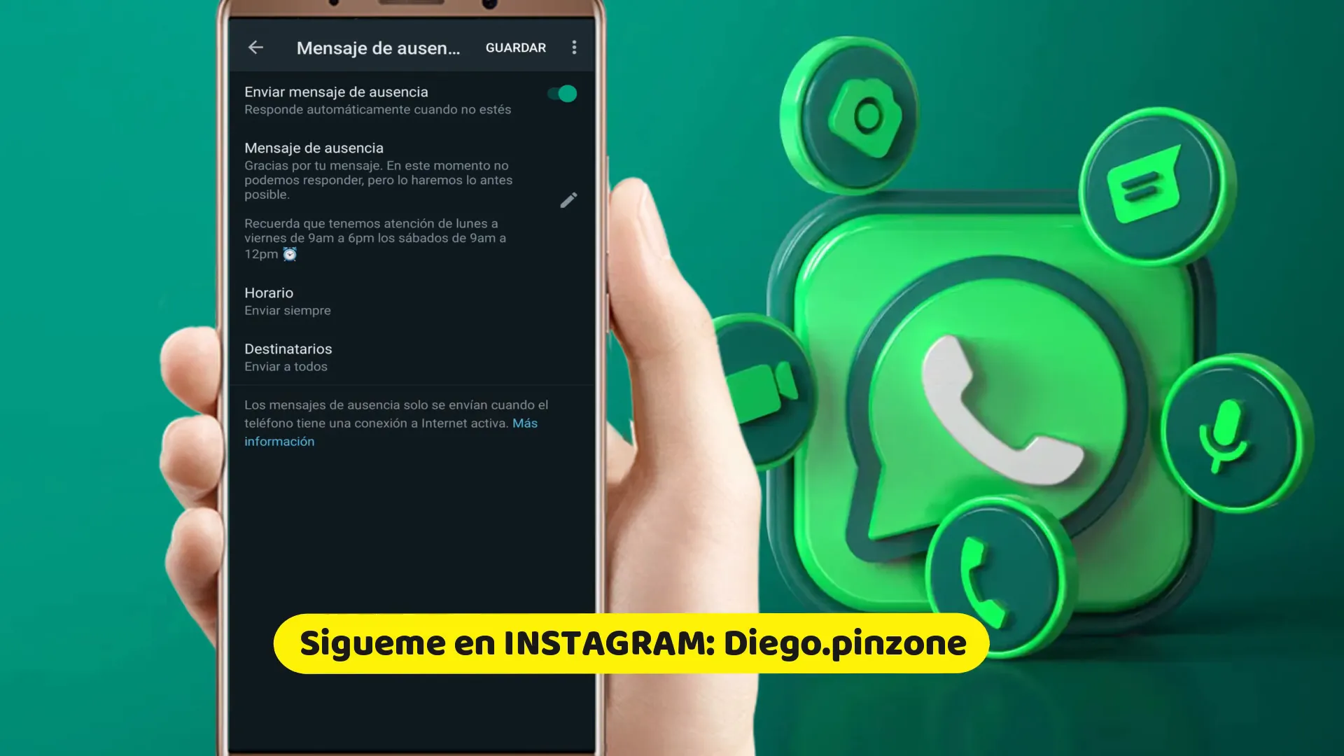 Configuración de mensajes de ausencia